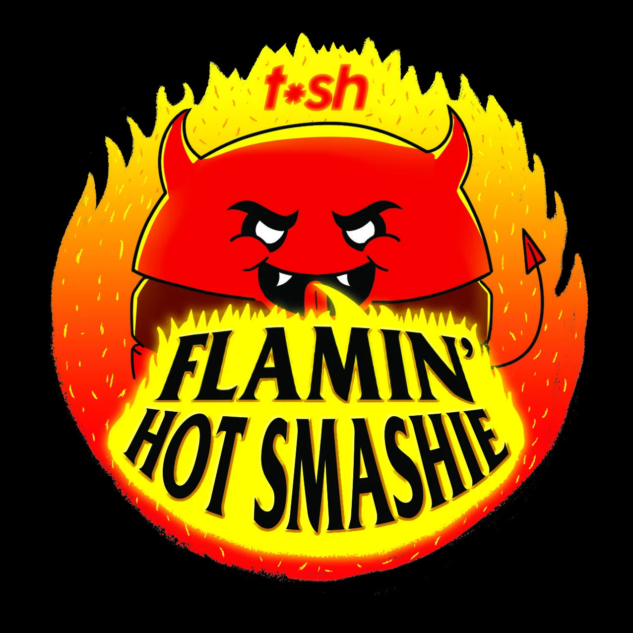 Flaming hot cirkel 100 cut r def